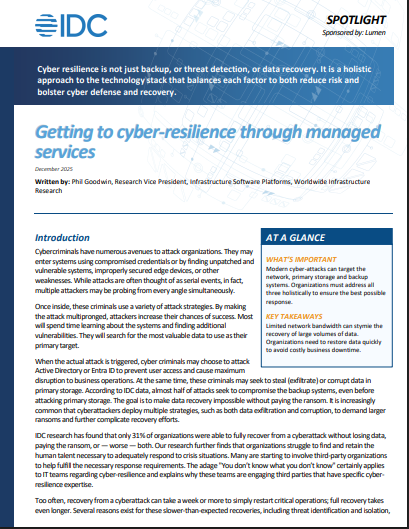 Getting to Cyber-resilience Through Managed Services